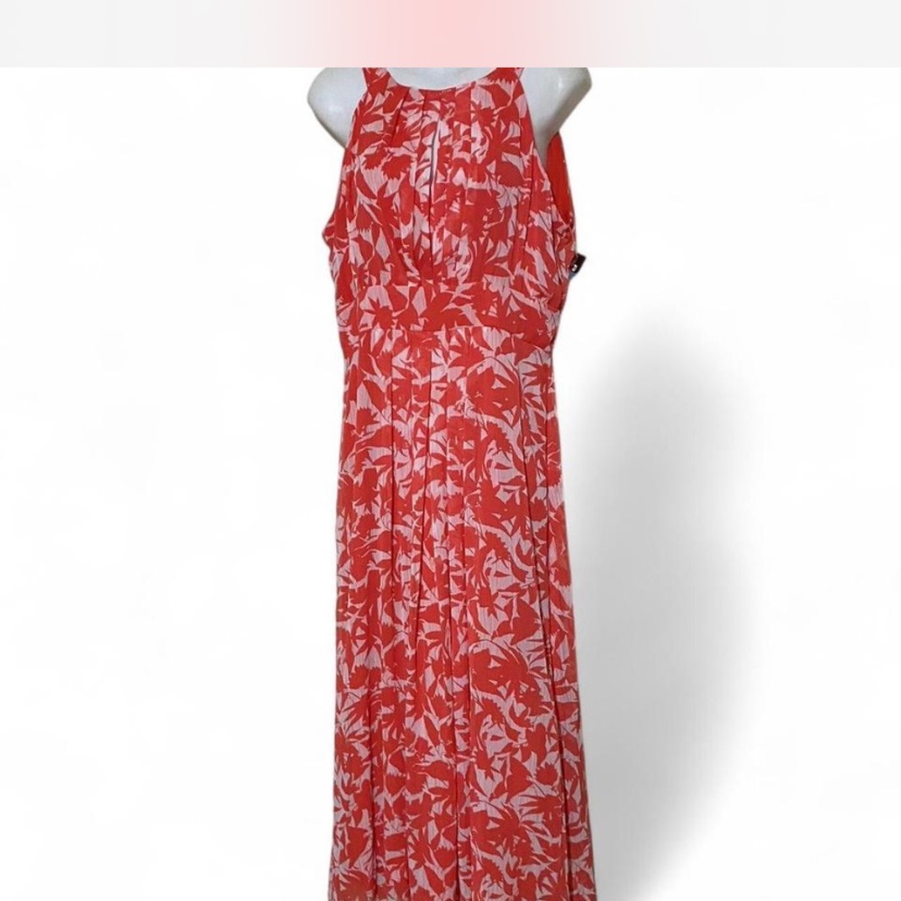 Red Halter Neck Sleeveless Maxi Sundress